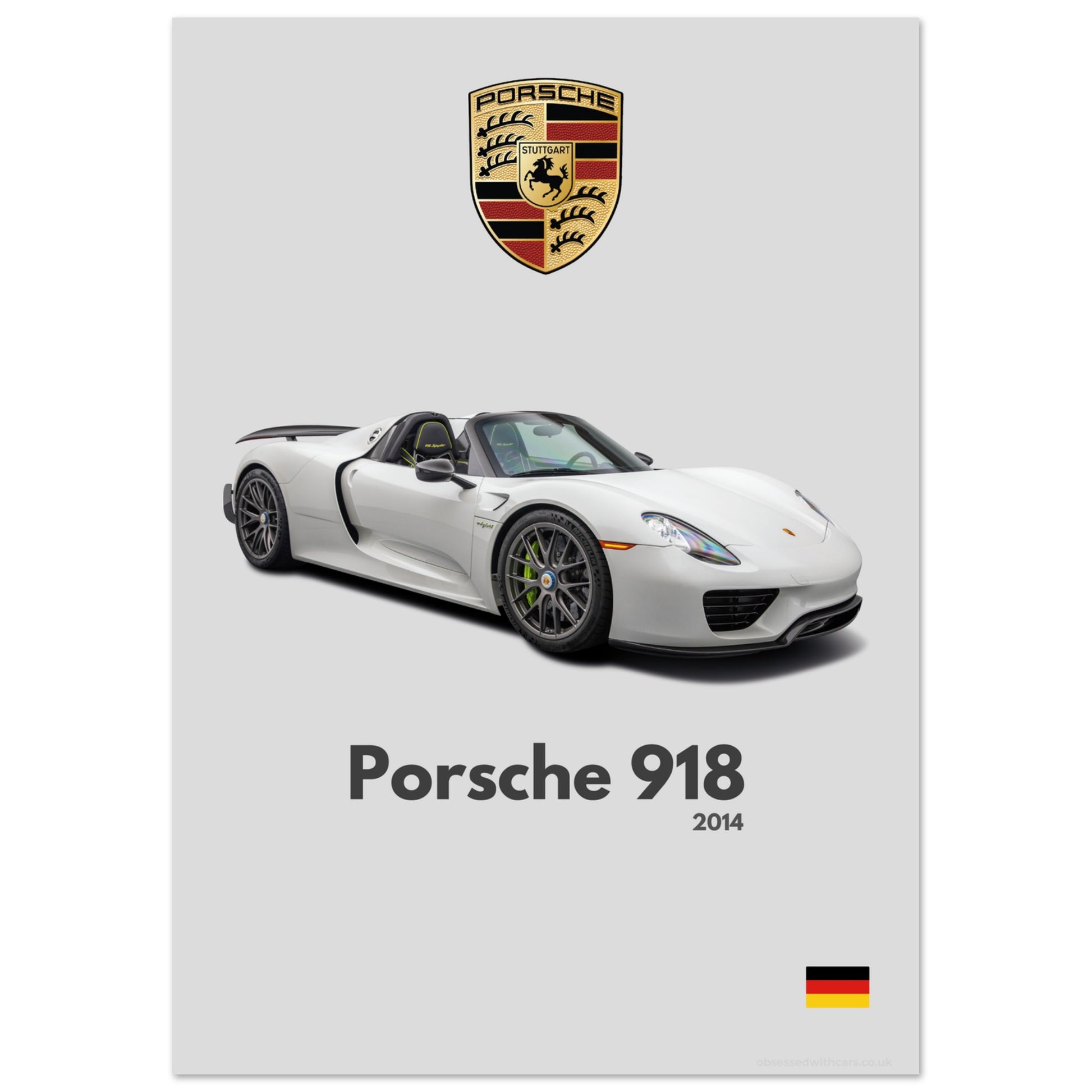 Porsche 918 Poster - Minimalist Collection