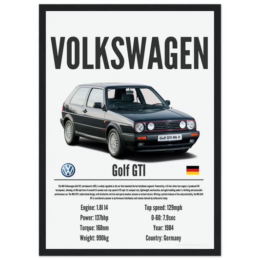 Volkswagen Golf GTI Poster - Precision Collection