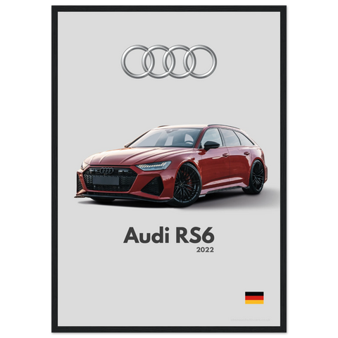 051 Audi RS6 Poster - Minimalist Collection