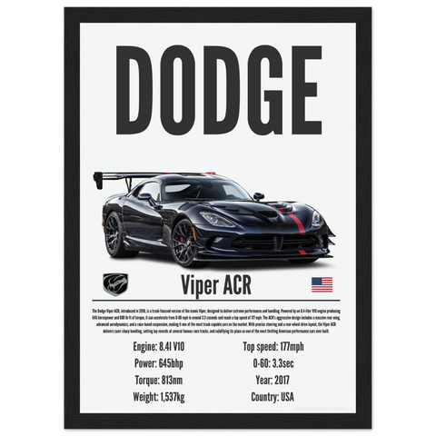 090 Dodge Viper ACR Poster - Precision Collection