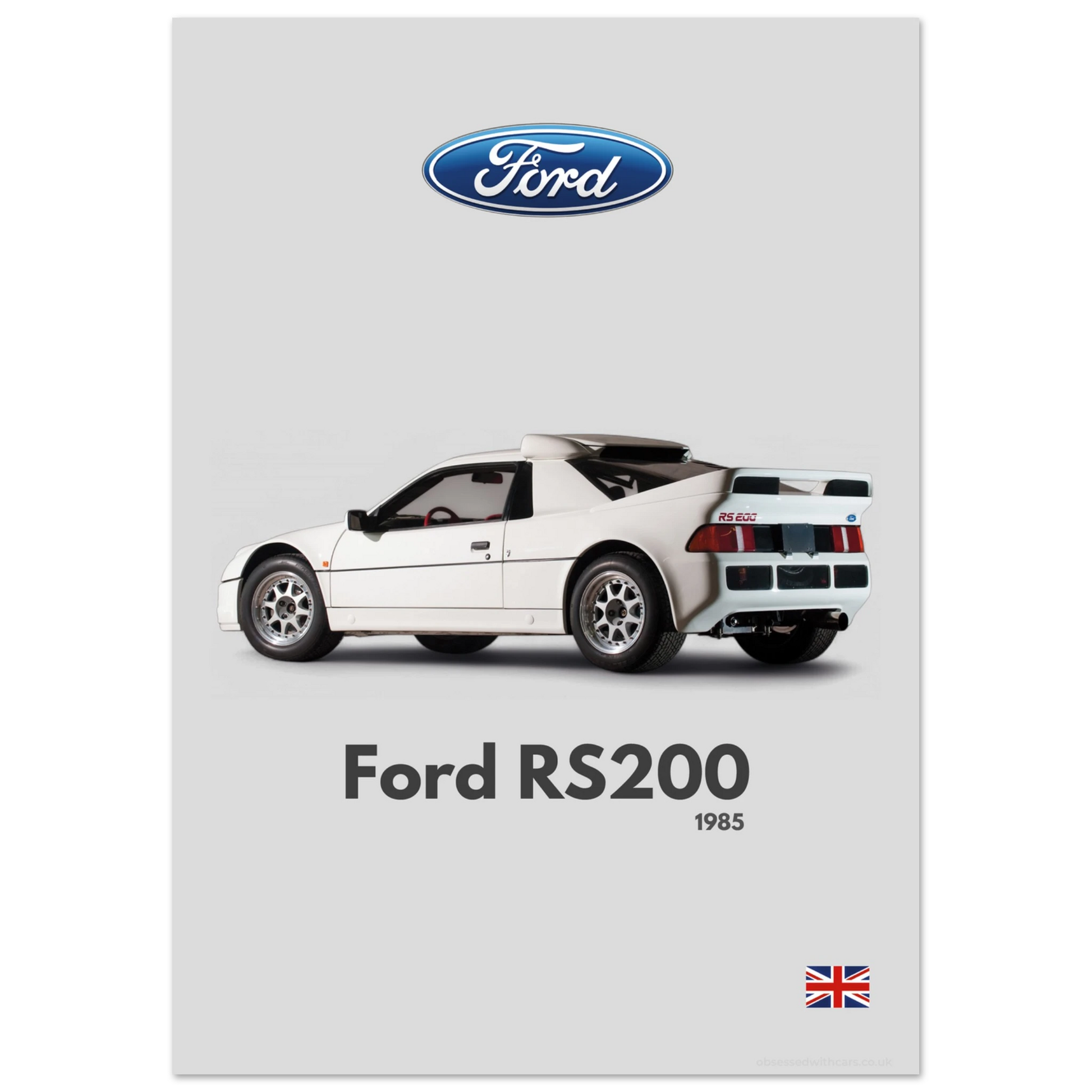 Ford RS200 Poster - Minimalist Collection