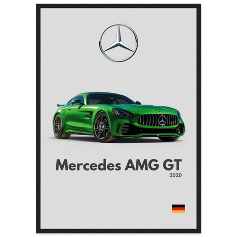 121 Mercedes AMG GT Poster - Minimalist Collection