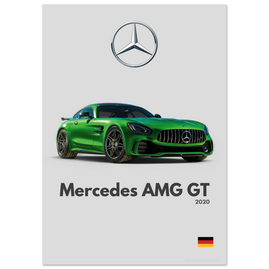 Mercedes AMG GT Poster - Minimalist Collection