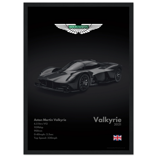Aston Martin Valkyrie Poster - Monochrome Collection