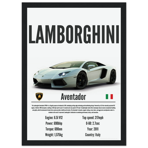 440 Lamborghini Aventador Poster - Precision Collection