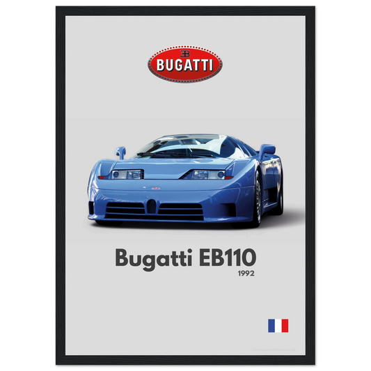 Bugatti EB110 Poster - Minimalist Collection