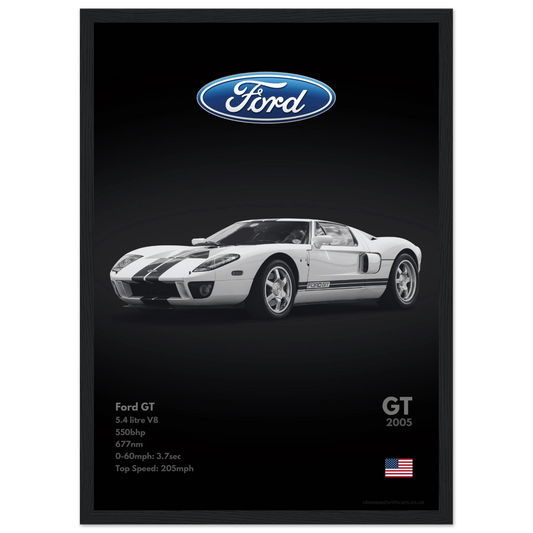 Ford GT Poster - Monochrome Collection