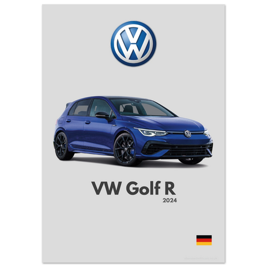 Volkswagen Golf R Poster - Minimalist Collection