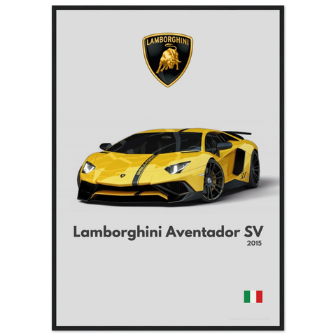 050 Lamborghini Aventador SV Poster - Minimalist Collection