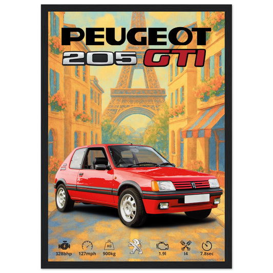 Peugeot 205 GTI Poster - Abstract Collection