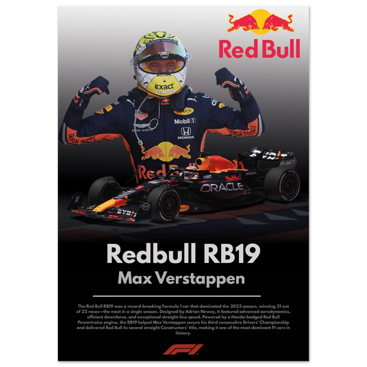 Redbull RB19 Max Verstappen Poster