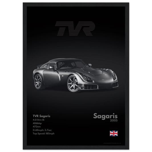 TVR Sagaris Poster - Monochrome Collection