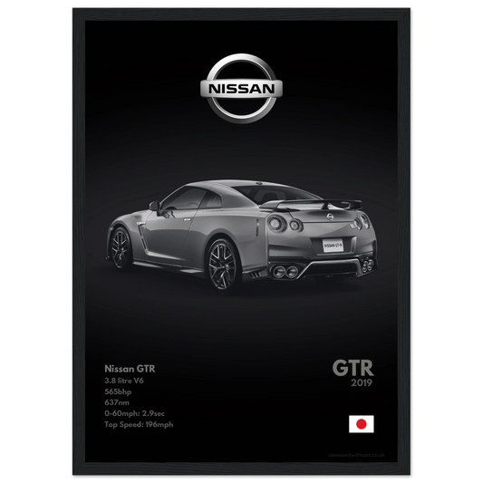 Nissan GTR Poster - Monochrome Collection