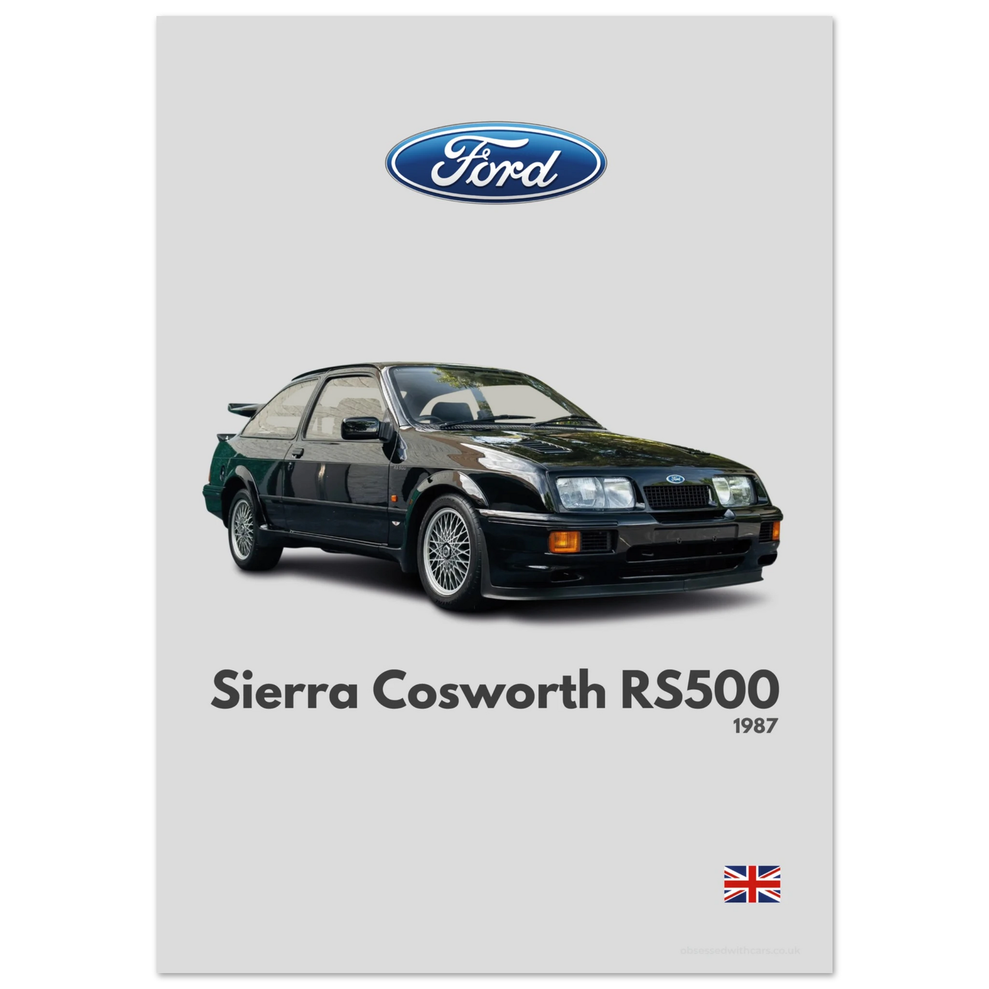 Ford Sierra Cosworth RS Poster - Minimalist Collection