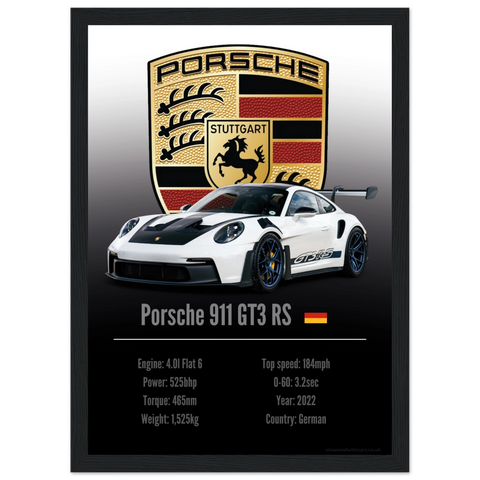 052 Porsche 911 GT3 RS Poster - Accent Collection