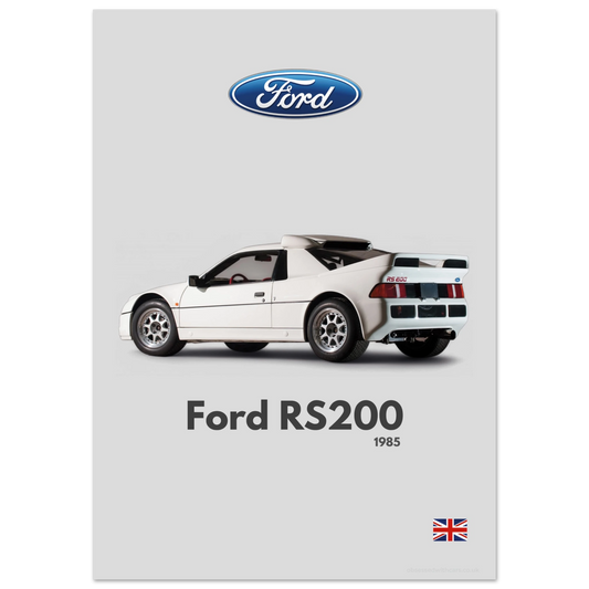Ford RS200 Poster - Minimalist Collection