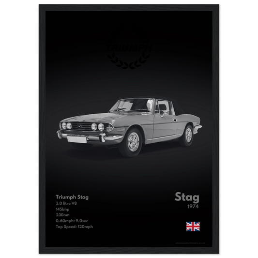 Triumph Stag Poster - Monochrome Collection