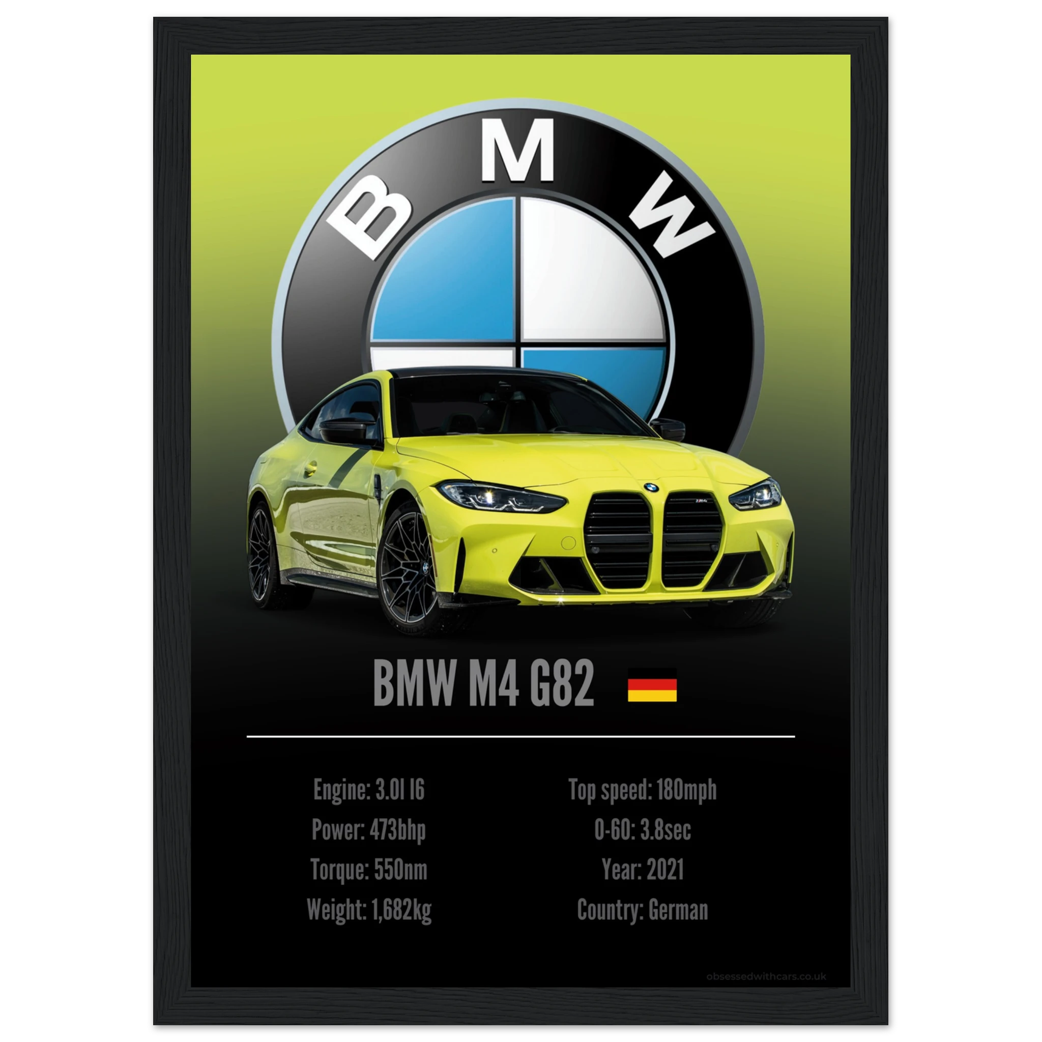 BMW M4 G82 Poster - Accent Collection | Premium Car Posters BMW M4 G82 Poster - Accent Collection | Premium Car Posters