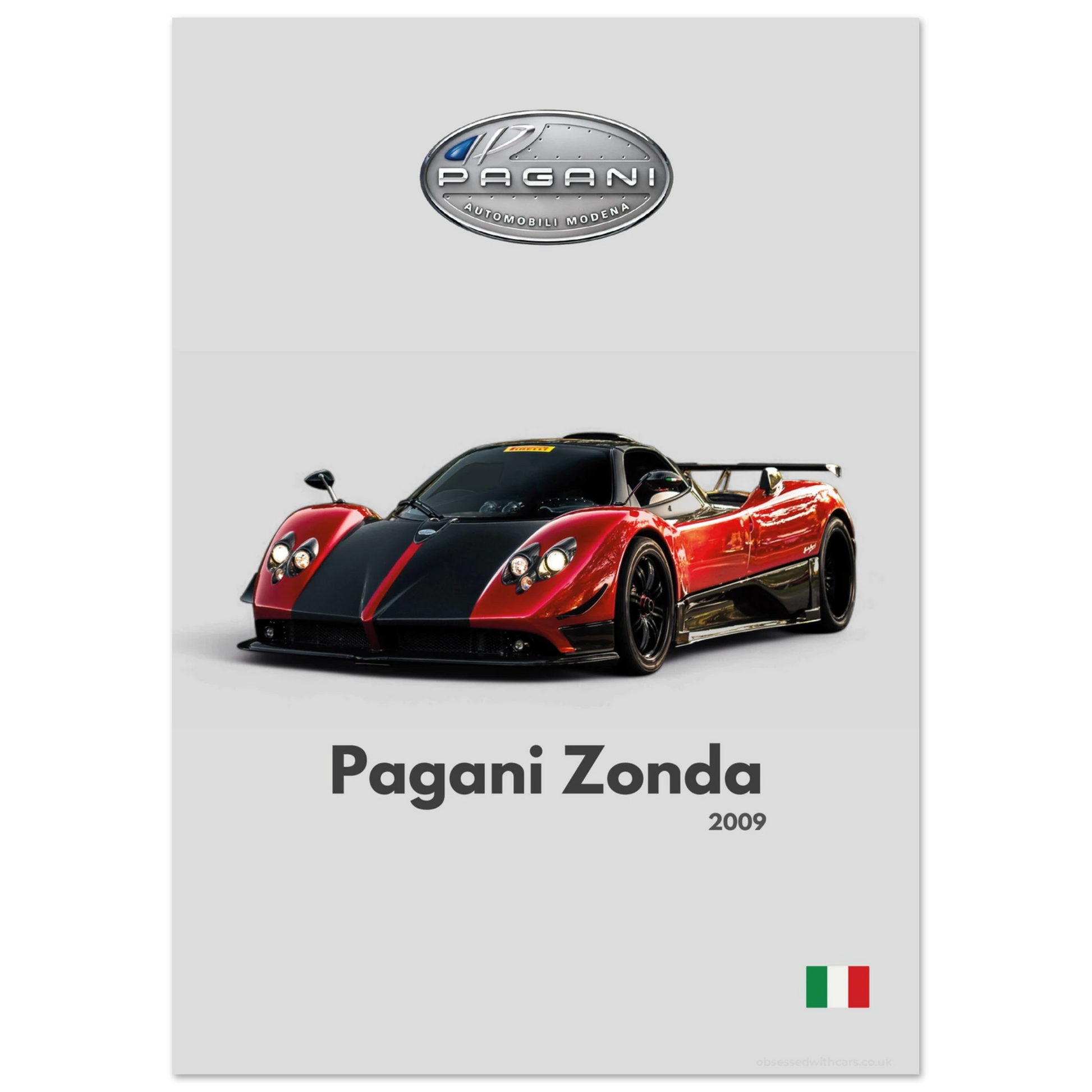 Pagani Zonda Poster - Minimalist Collection