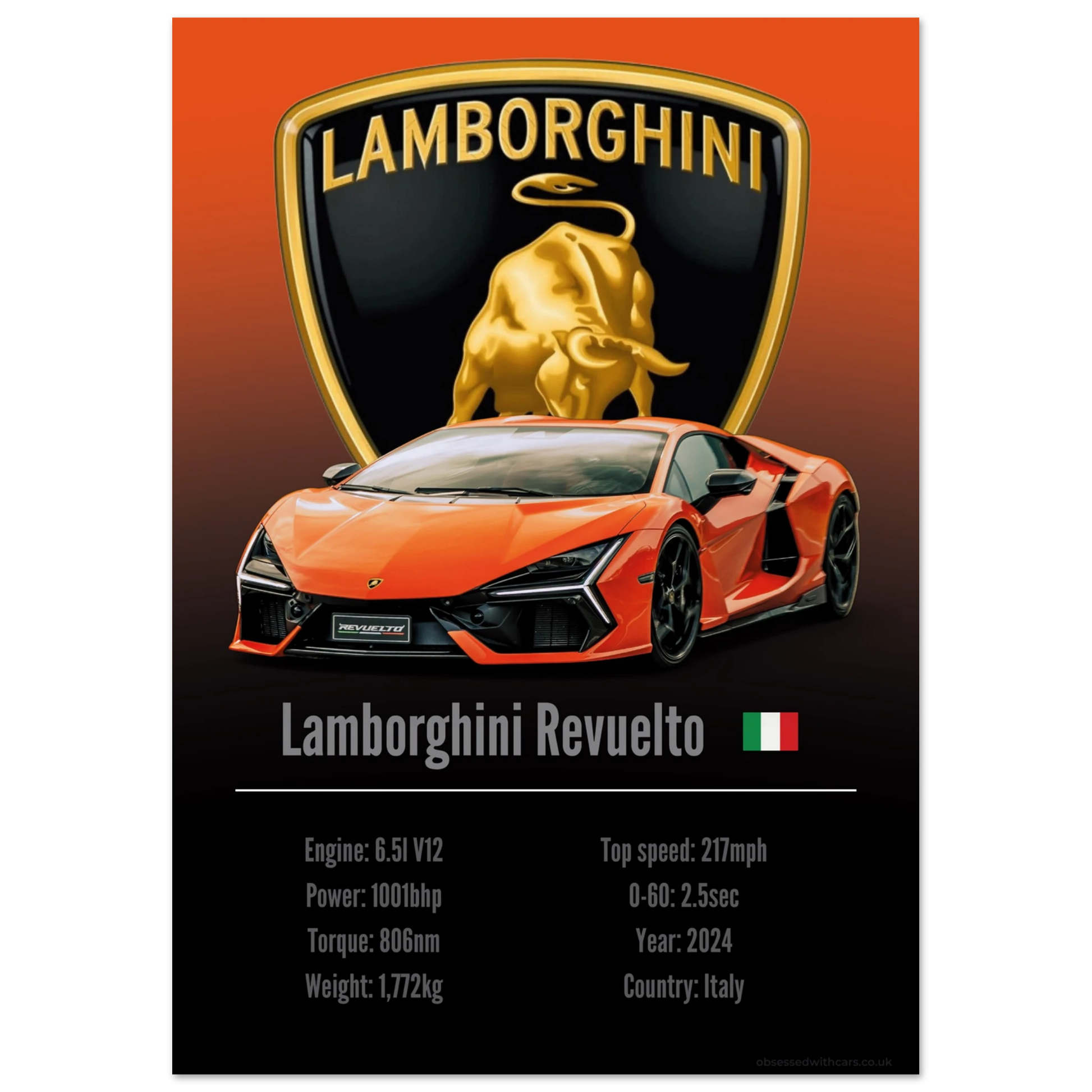 Lamborghini Revuelto Poster - Accent Collection