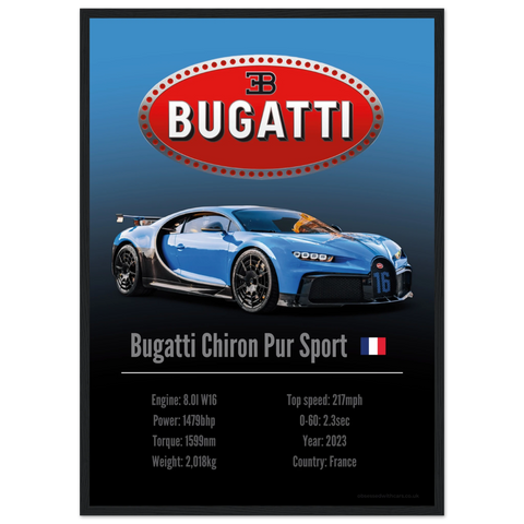 042 Bugatti Chiron Pur Sport Poster - Accent Collection