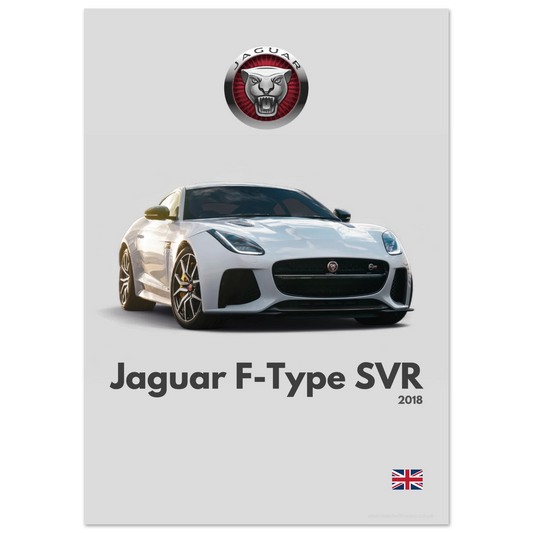 Jaguar F-Type SVR Poster - Minimalist Collection
