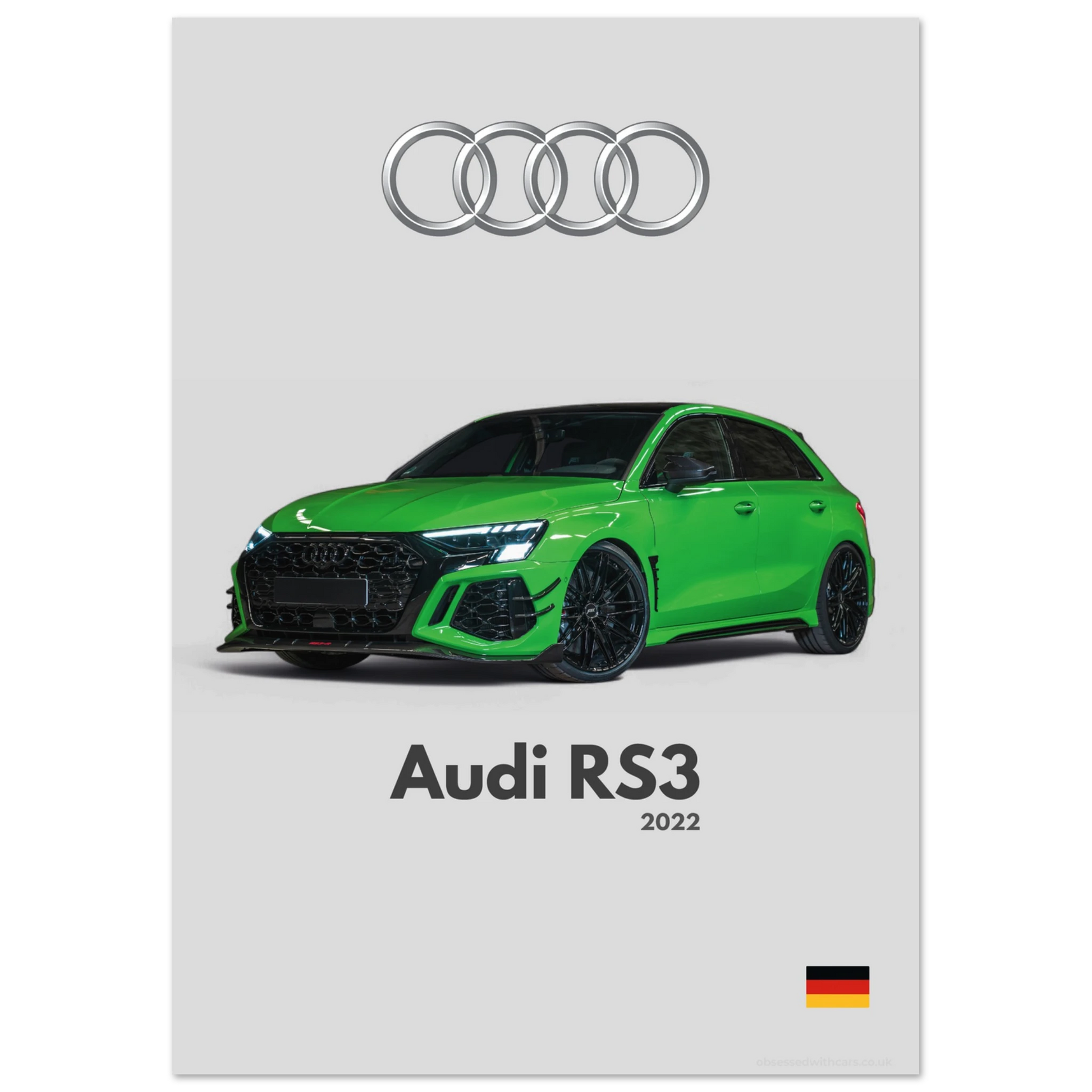 Audi RS3 Poster - Minimalist Collection