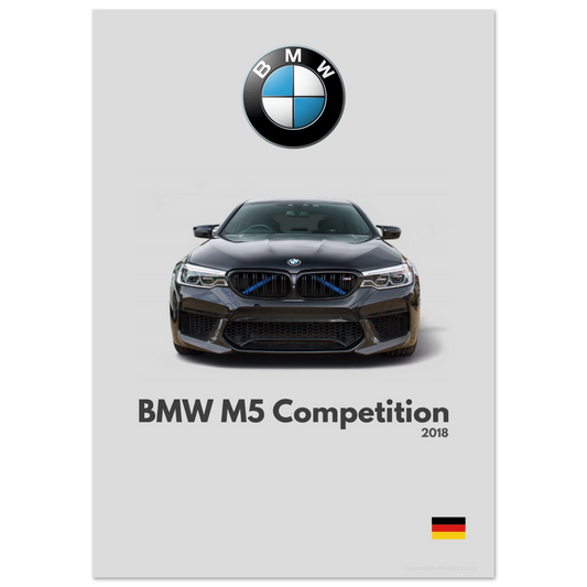 BMW M5 Competition Poster - Minimalist Collection