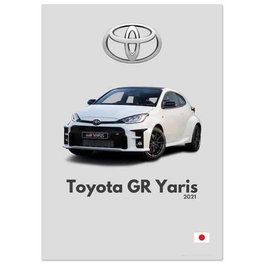 Toyota GR Yaris Poster - Minimalist Collection