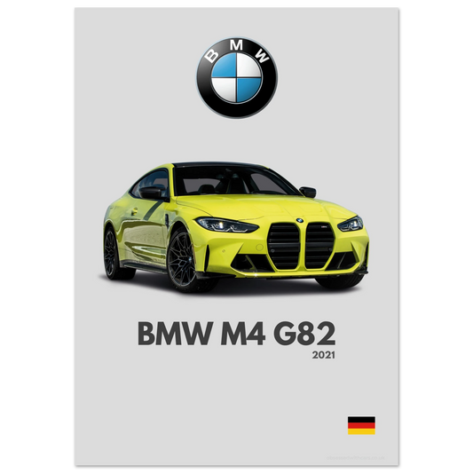 BMW M4 G82 Poster - Minimalist Collection