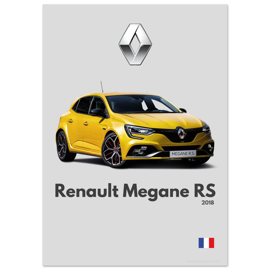 Renault Megane RS Poster - Minimalist Collection