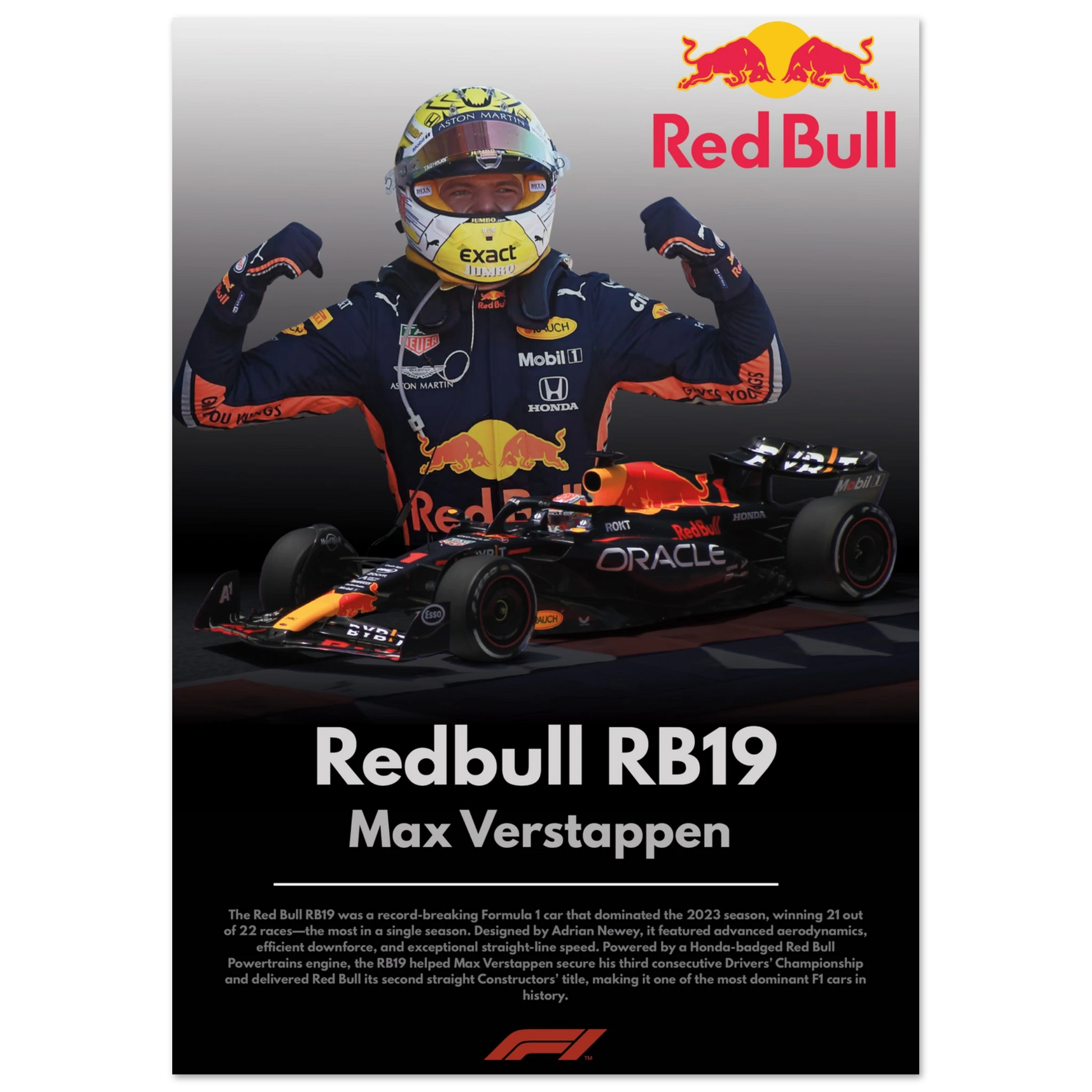 Redbull RB19 Max Verstappen Poster