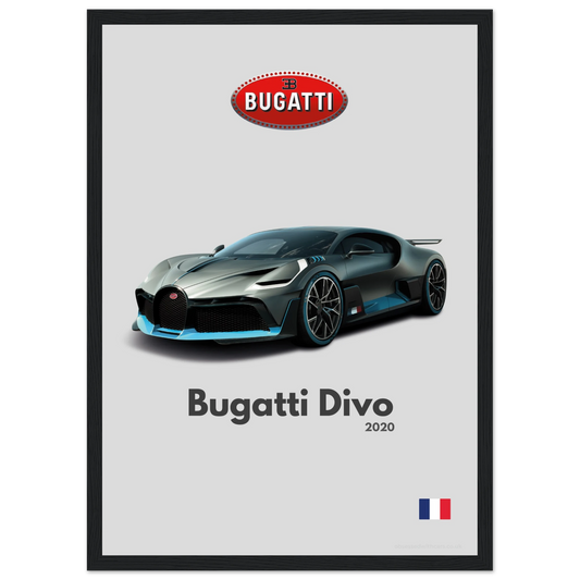 Bugatti Divo Poster - Minimalist Collection