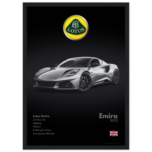 Lotus Emira Poster - Monochrome Collection