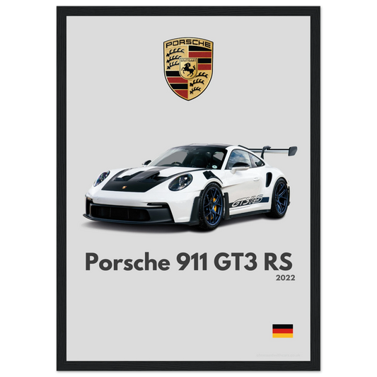 Porsche 911 GT3 RS Poster - Minimalist Collection