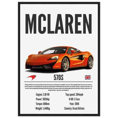 225 Mclaren 570S Poster - Precision Collection