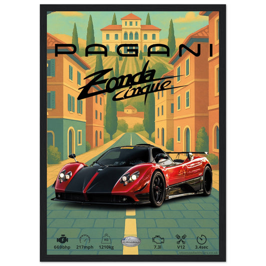 Pagani Zonda Cinque Poster - Abstract Collection