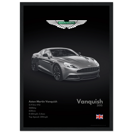 Aston Martin Vanquish Poster - Monochrome Collection