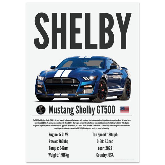 Shelby GT500 Poster - Precision Collection