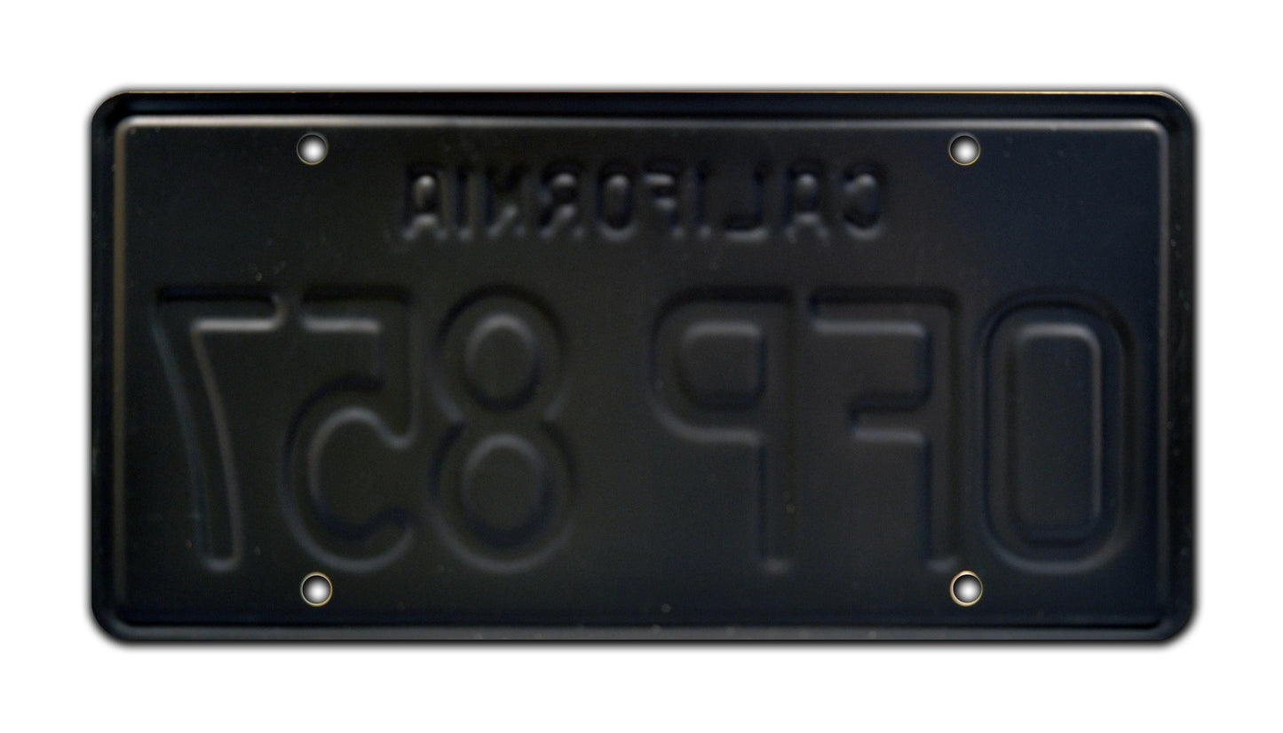 OFP 857 - Herbie the Love Bug License Plate