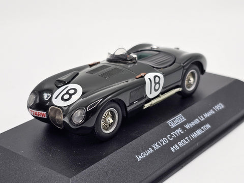 1/43 1953 Jaguar XK120 C-Type - Rolt / Hamilton - Quartzo | Model Le Mans Car