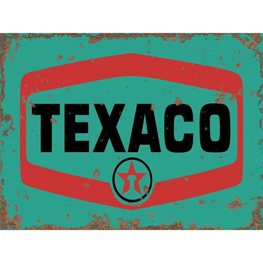 Texaco - Metal Advertising Wall Sign - Retro Art