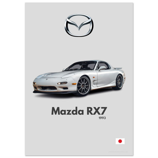 Mazda RX7 Poster - Minimalist Collection