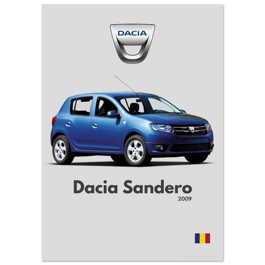 Dacia Sandero Poster - Minimalist Collection