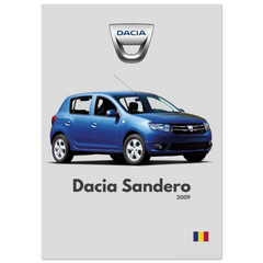 253 Dacia Sandero Poster - Minimalist Collection