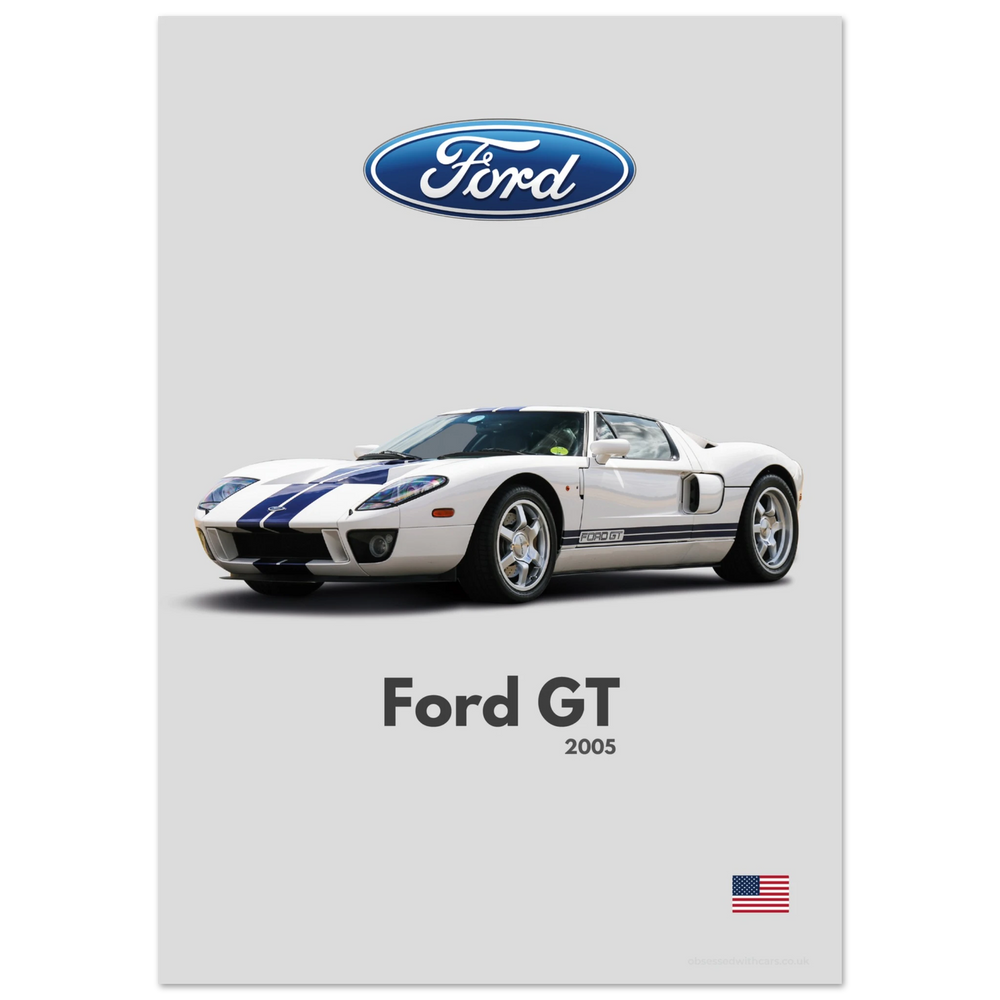 122 Ford GT Poster - Minimalist Collection
