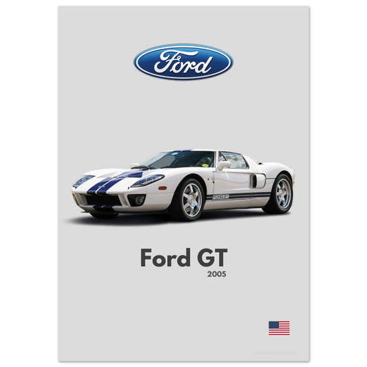 Ford GT Poster - Minimalist Collection