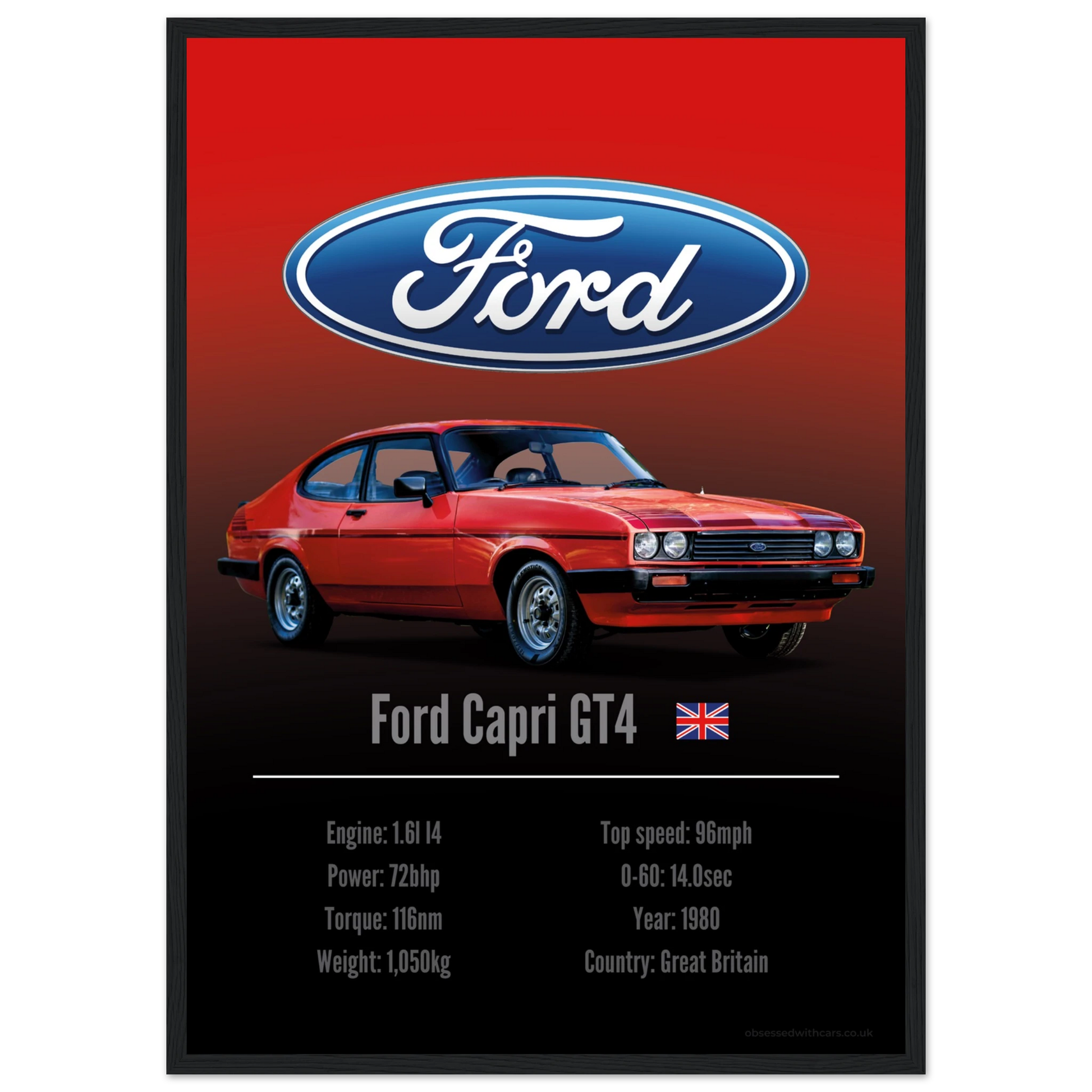 Ford Capri GT4 Poster - Accent Collection