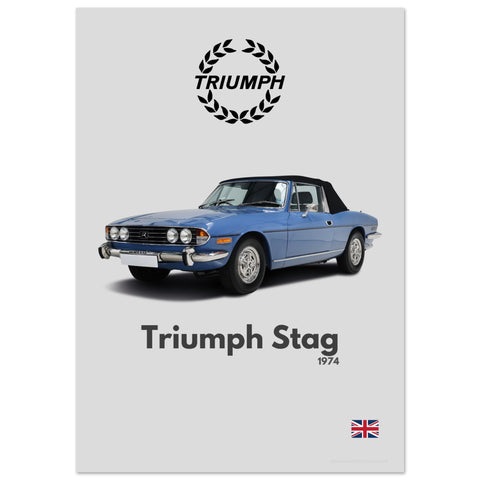087 Triumph Stag Poster - Minimalist Collection