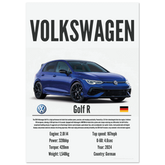 161 Volkswagen Golf R Poster - Precision Collection
